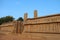 Carved rock structure at Krishna`s Butterball at Mahabalipuram in Tamil Nadu, India