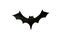 Carved scary figurine of bat on a white background, the concept of the holiday Halloween