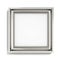 Carved silver picture frame on white background. 3d rendering