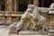 Carved staircase of the Airavatesvara Temple, Darasuram, near Kumbakonam, Tamil Nadu, India