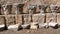 Carved stone capitals in the ruins of Carthage