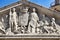 Carved stone details of the City Hall facade of Lisbon