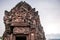 Carved stone facade Narai Bantomsin lintel of Phanom Rung castle in Buriram, Thailand