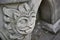 Carved stone gargoyle face at York Minster. York, UK, June 4, 2012.