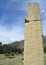 A carved stone obelisk at the Chavin de Huantar archaeological site, Ancash Peru