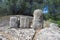 Carved stones at Filitosa prehistoric site, Corsica
