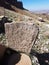 Carved tombstones in an ancient cemetery. Dezful Mountains, Iran.