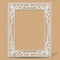 Carved vintage frame made of paper