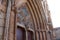 Carved window above the main entrance to the Lala Mustafa Pasha Mosque former St. Nicholas Cathedral. Famagusta. Cyprus