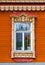 Carved window of wooden house in historical town Kolomna - Russia