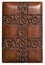 Carved wood decorative floral panel