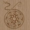 Carved wooden celtic symbol