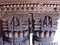 Carved wooden columns inside a temple in Durbar Square, Patan, Kathmandu, Nepal