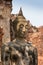 Carving of buddha in Nepal.