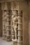 Carving details of an idol of apsara, located on the inner wall of Rani ki vav, an intricately constructed stepwell on the banks