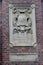 Carving at Harvard University with The Seal of Cambridge, Massachusetts. Boston, MA, USA. September 28, 2016.