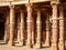 Carving pillars in Qutub Minar in New Delhi, India