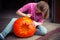 Carving pumpkin