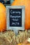 Carving Pumpkins Sale Sign