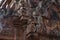 Carvings of garuda and east facing pediment with Siva seated on the summit of Mount Kailasa on southern library a