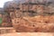 Carvings of hindu gods on a hill, Badami