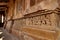 Carvings on the plinth, Durga temple, Aihole, Bagalkot, Karnataka. The Galaganatha Group of temples.