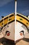 Carvoeiro, Portugal - 10 December, 2016: wooden traditional colorful beautiful wooden boat