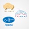 Carwash, car wash set of vector logo, icon, symbol, emblem