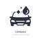 carwash icon on white background. Simple element illustration from Signs concept