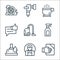 carwash line icons. linear set. quality vector line set such as wiper, worker, shower, sealant, vacuum cleaner, feedback, coffee,