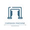 Carwash machine icon. Linear vector illustration from transporters collection. Outline carwash machine icon vector. Thin line