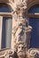 Caryatid sculpture adorns the facade of the old house on the street of Buenos Aires Argentina