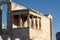 The Caryatides, female statues in the Acropolis of Athens Greece