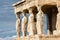 The Caryatides, female statues in the Acropolis of Athens Greece