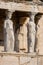 The Caryatides, female statues in the Acropolis of Athens Greece