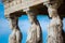 The Caryatides, female statues in the Acropolis of Athens Greece