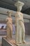 Caryatids, beautiful girls of ancient Athens. Acropolis Museum, Athens, Greece.