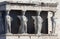 Caryatids on Erechtheion of Erechtheum in Athens