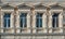 Caryatids on an old building facade