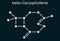 Caryophyllene, beta-Caryophyllene, C15H24 molecule. It is natural bicyclic sesquiterpene that is a constituent of many essential