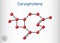 Caryophyllene, beta-Caryophyllene, C15H24 molecule. It is natural bicyclic sesquiterpene that is a constituent of many essential