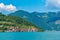 Carzano village on Monte Isola island at Iseo lake in Italy