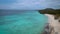 Cas Abou Beach on the Caribbean island of Curacao, Playa Cas Abou in Curacao Caribbean tropical white beach with blue