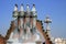 Casa Batllo\'s roof fragment by Antoni Gaudi.