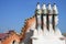 Casa Batllo\'s roof fragment by Antoni Gaudi.