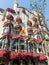 The Casa BatllÃ³ by Antonio GaudÃ­, decorated to celebrate the Day of the Rose in Catalonia. Paseo de Gracia, Barcelona