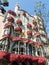 The Casa BatllÃ³ by Antonio GaudÃ­, decorated to celebrate the Day of the Rose in Catalonia. Paseo de Gracia, Barcelona