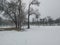 CASA DE CAMPO, MADRID, SPAIN - JANUARY 7, 2021. Winter landscape completely covered by fallen snow in the capital