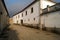 Casa de Marrocos, eclectic sprawling manor house, side view in sunset light, Idanha-a-Velha, Portugal