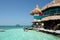 Casa en al Agua, or house on water, a floating resort near Tintipan island. Archipelago of San Bernardo. Colombia